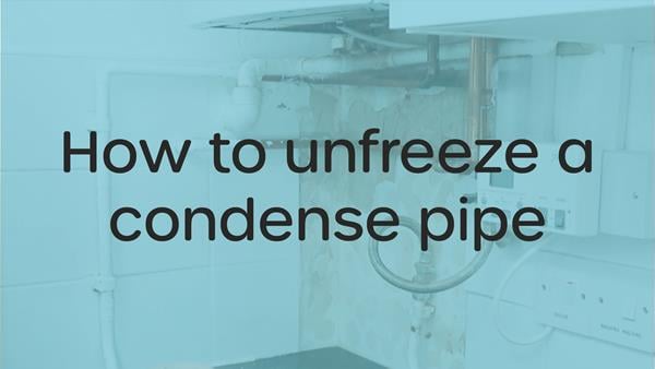 How to unfreeze a condense pipe