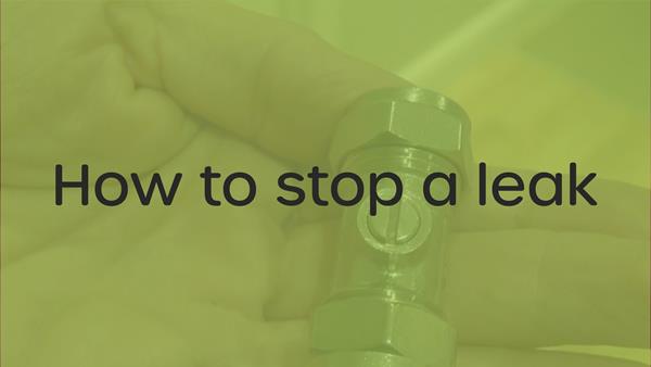 How to stop a leak